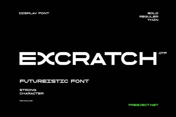 Excratch: A Futuristic Font for Modern Design
